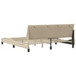 vidaXL Cadre de lit sans matelas Hanko crème 180x200 cm tissu