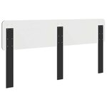 vidaXL Tête de lit Chêne noir 200 cm Bois d'ingénierie
