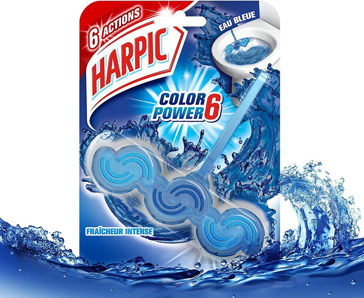 Bloc wc eau bleue HARPIC x2 sur