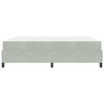 vidaXL Cadre de lit avec matelas Gris clair 180 x 200 cm tissu