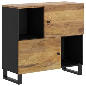 vidaXL Buffet avec 2 portes 80x33x75 cm bois massif de manguier
