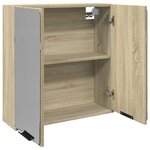 vidaXL Armoire de salle de bain à miroir chêne sonoma bois ingénierie
