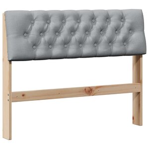vidaXL Tête de lit capitonnée Gris clair 100 cm Pin massif