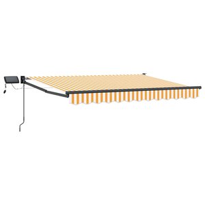 vidaXL Store rétractable manuel avec LEDs 3 5 x 2 5 m
