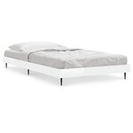 vidaXL Cadre de lit blanc brillant 100x200 cm bois d'ingénierie