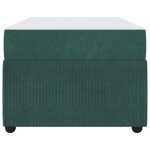 vidaXL Cadre de lit avec matelas Vert foncé 90 x 200 cm tissu