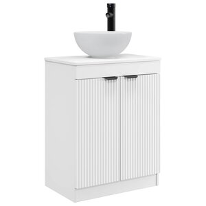 vidaXL Meuble de salle de bain avec évier Blanc 54 x 35 x 83 cm