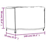 vidaXL Housse de salon de jardin noir 140x70x90 cm imperméable 420D