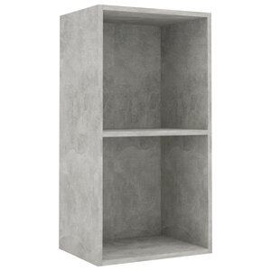 vidaXL Bibliothèque à 2 niveaux Gris béton 40x30x76 5 cm Aggloméré