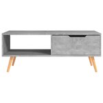 vidaXL Table basse Gris béton 100x49 5x43 cm Bois d'ingénierie