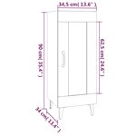 vidaXL Buffet Gris béton 34 5x34x90 cm Bois d'ingénierie