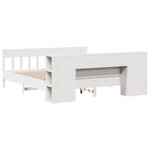 vidaXL Lit bibliothèque sans matelas blanc 180x200 cm bois pin massif