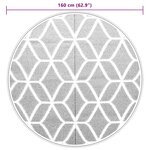 vidaXL Tapis d'extérieur ARAKIL gris Ø160 cm PP