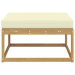vidaXL Pouf d'Extérieur Polyester Blanc