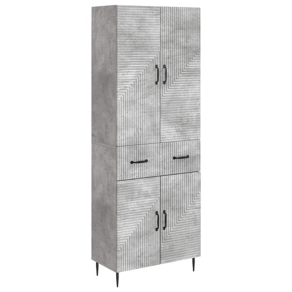 vidaXL Ensemble de Meubles 2 Pièces Gris béton 66 x 34 5 x 89 5 cm