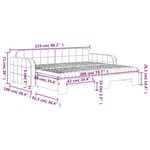 vidaXL Lit de jour avec gigogne et matelas jaune 90x200 cm velours