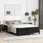 vidaXL Lit avec matelas Noir 140 x 200 cm Faux cuir