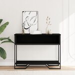 vidaXL Table console noir 100x35x74 5 cm bois d'ingénierie