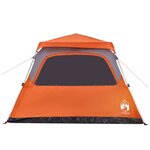 vidaXL Tente familiale dôme 6 personnes gris orange libération rapide
