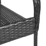 vidaXL Chaises empilables d'extérieur lot de 6 Résine tressée Noir