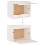 vidaXL Armoire murale Blanc 45x30x35 cm Bois de pin massif
