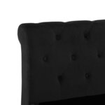 vidaXL Cadre de lit sans matelas noir velours 200x200 cm