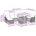 vidaXL Ensemble de canapé de jardin avec coussin 9 Pièces Gris Poly rotin