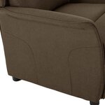 vidaXL Fauteuil inclinable électrique Marron Tissu