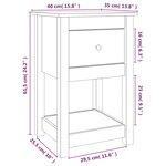 vidaXL Tables de chevet 2 Pièces 40x35x61 5 cm Bois de pin massif