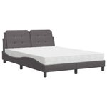 vidaXL Cadre de lit sans matelas Zadar gris 120x200 cm similicuir