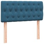 vidaXL Sommier à lattes de lit et matelas bleu foncé 80x220 cm velours