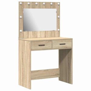 vidaXL Table de Toilette avec tiroir Chêne Sonoma 78 5 x 41 x 135 cm