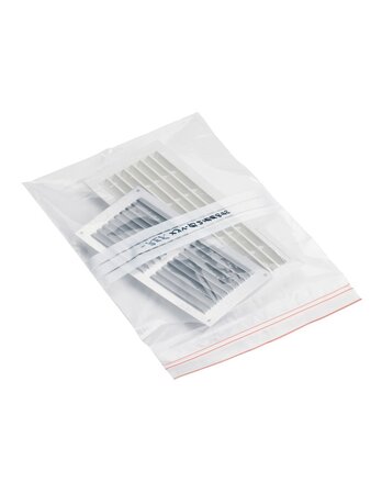(lot  de 1000 sacs) sachet à fermeture zip 60 µ à bandes blanches avec trou d'aération 230x320mm