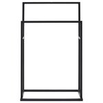 vidaXL Porte-serviettes sur pied Noir 48x24x78 5 cm Fer