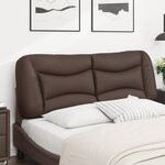 vidaXL Coussin de tête de lit Hvar marron 140 cm similicuir