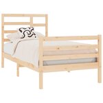 vidaXL Cadre de lit sans matelas bois massif 75x190 cm