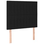 vidaXL Sommier à lattes de lit et matelas et LED Noir 100x200 cm Tissu
