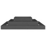 Vidaxl jardinière gris 110x110x27 cm bois massif de pin