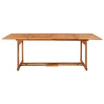 vidaXL Ensemble à manger de jardin 11 Pièces 220x90x75 cm bois d'acacia