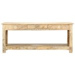 vidaXL Table basse peinte à main 110x50x45 cm Bois de manguier massif