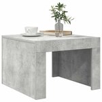 vidaXL Table basse gris béton 50x50x35 cm bois d'ingénierie