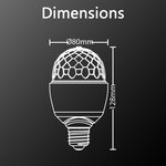 Ampoule led disco à tête rotative  culot e27  conso. 3 2w cons.  lumière