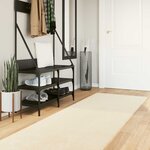 vidaXL Tapis doux à poils moyens et lavable HUARTE Crème 80 x 400 cm