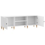 vidaXL Meuble TV 150 x 31 x 50 cm Blanc brillant Bois d'ingénierie
