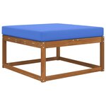 vidaXL Coussin de canapé d'extérieur Polyester Bleu royal 80 x 80 cm