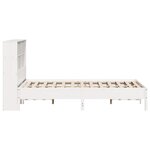 vidaXL Lit bibliothèque sans matelas blanc 160x200 cm bois pin massif