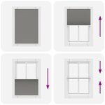 vidaXL Store plissé anthracite 90x100 cm largeur du tissu 89 4 cm