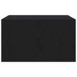 vidaXL Table basse avec tiroirs chêne noir 70 5x70x40 cm