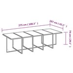 vidaXL Ensemble à manger de jardin coussins 11 Pièces Résine tressée Noir