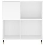 vidaXL Armoire à disques blanc 84 5x38x89 cm bois d'ingénierie